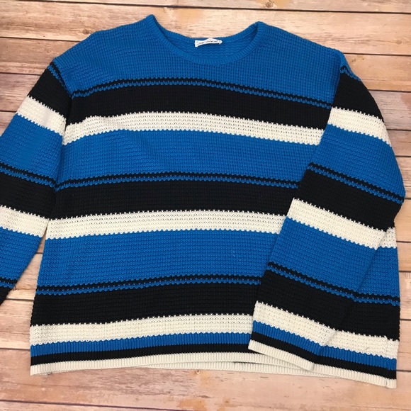 Lady Devon Vintage Sweater, 3X. Blue stripes. In excellent condition! - Picture 1 of 6